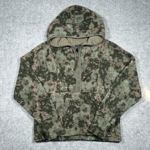 PrAna Pullover Hoodie Womens Size xs Reversible Polar Escape Camo Fleece Sweater